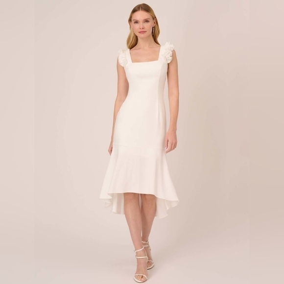 Adrianna Papell Dresses & Skirts - Adrianna Papell Satin Crepe High Low Dress